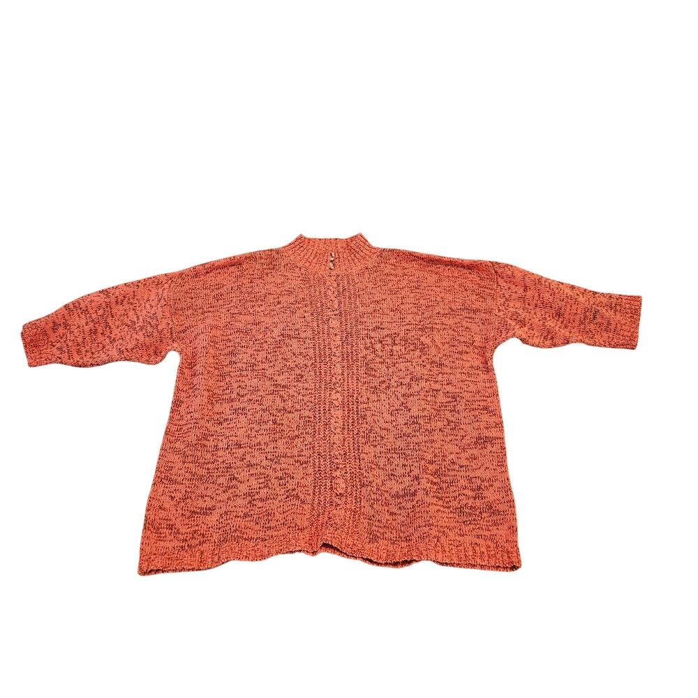 Venezia Sportswear Orange Marled Dolman Sleeve Sweater Size One Size